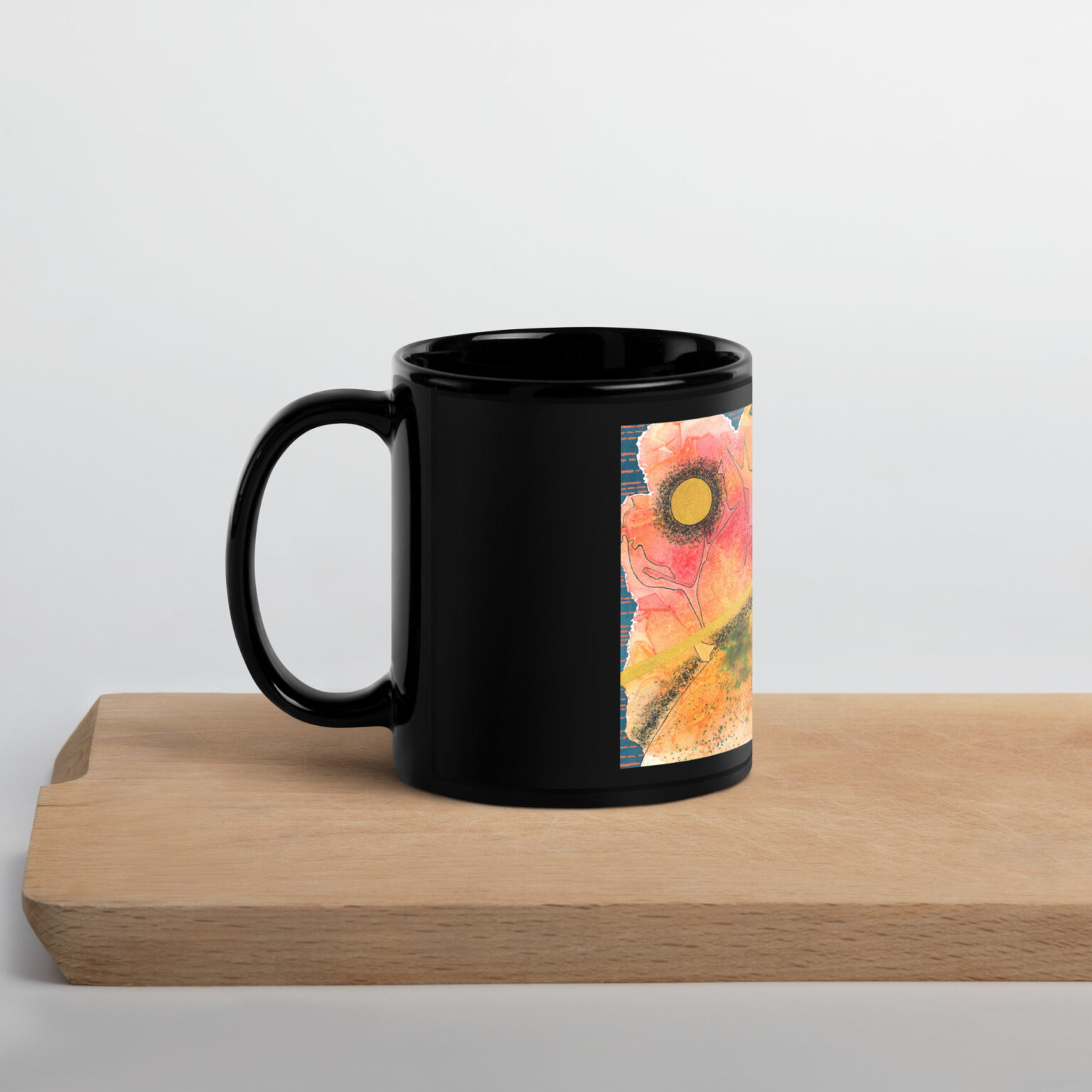"Approach Vector" Black Glossy Mug - Image 2