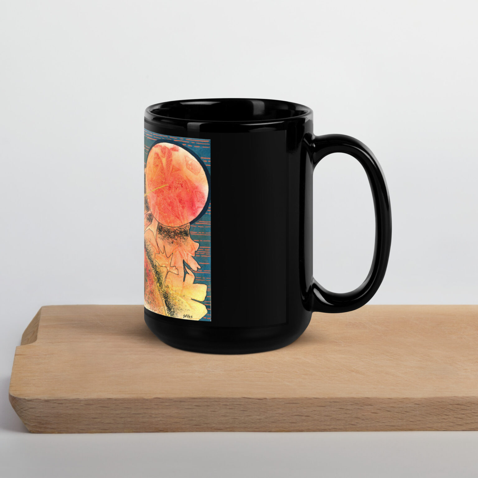 "Approach Vector" Black Glossy Mug - Image 6