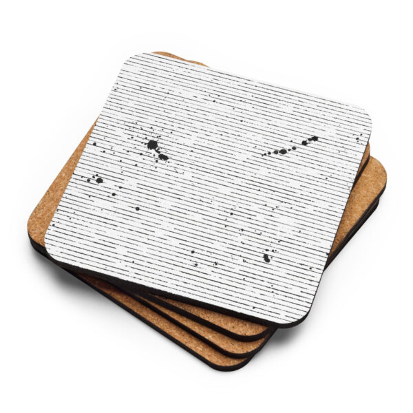 "Static" Cork-back coaster (only one)