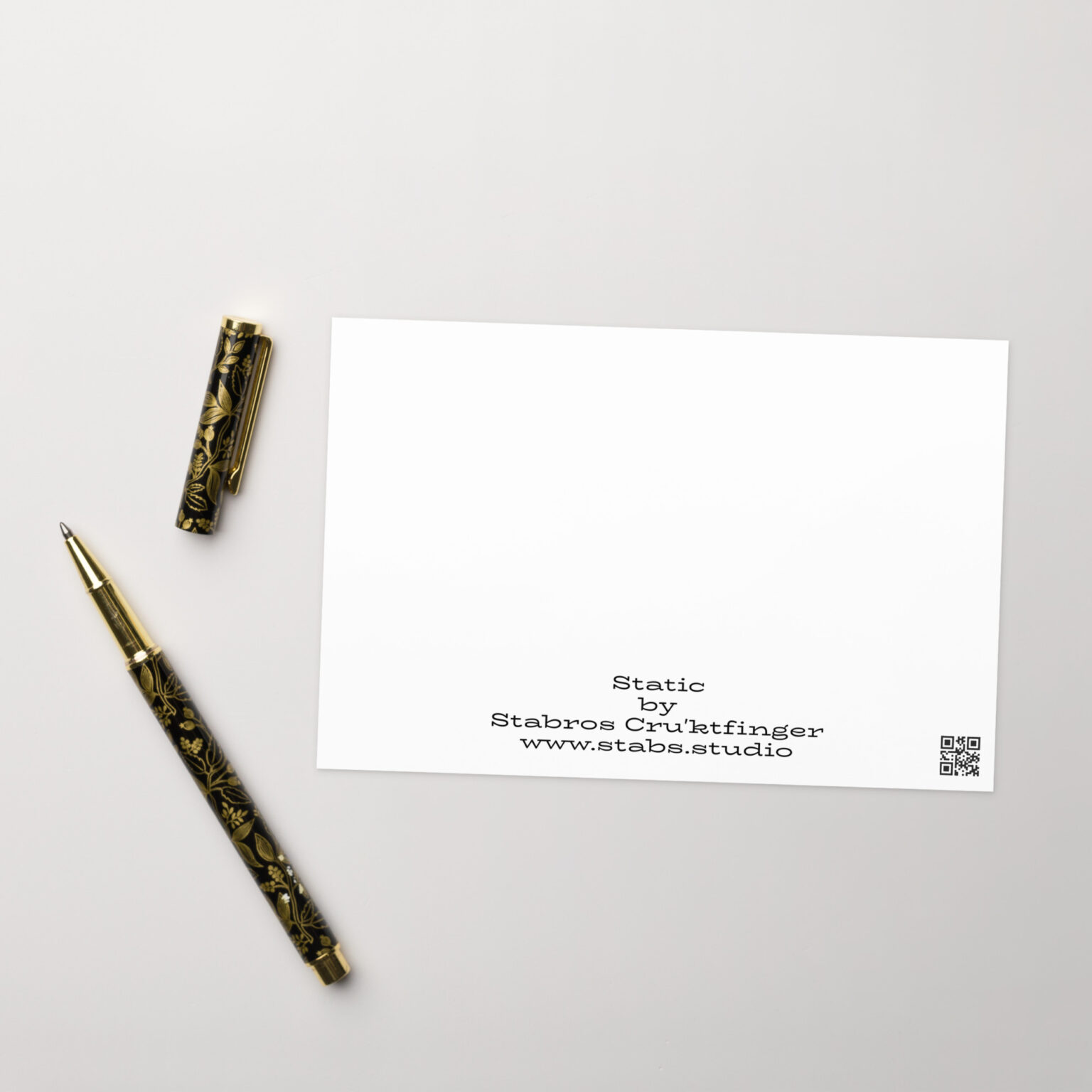 "Static" greeting card (blank) - Image 3