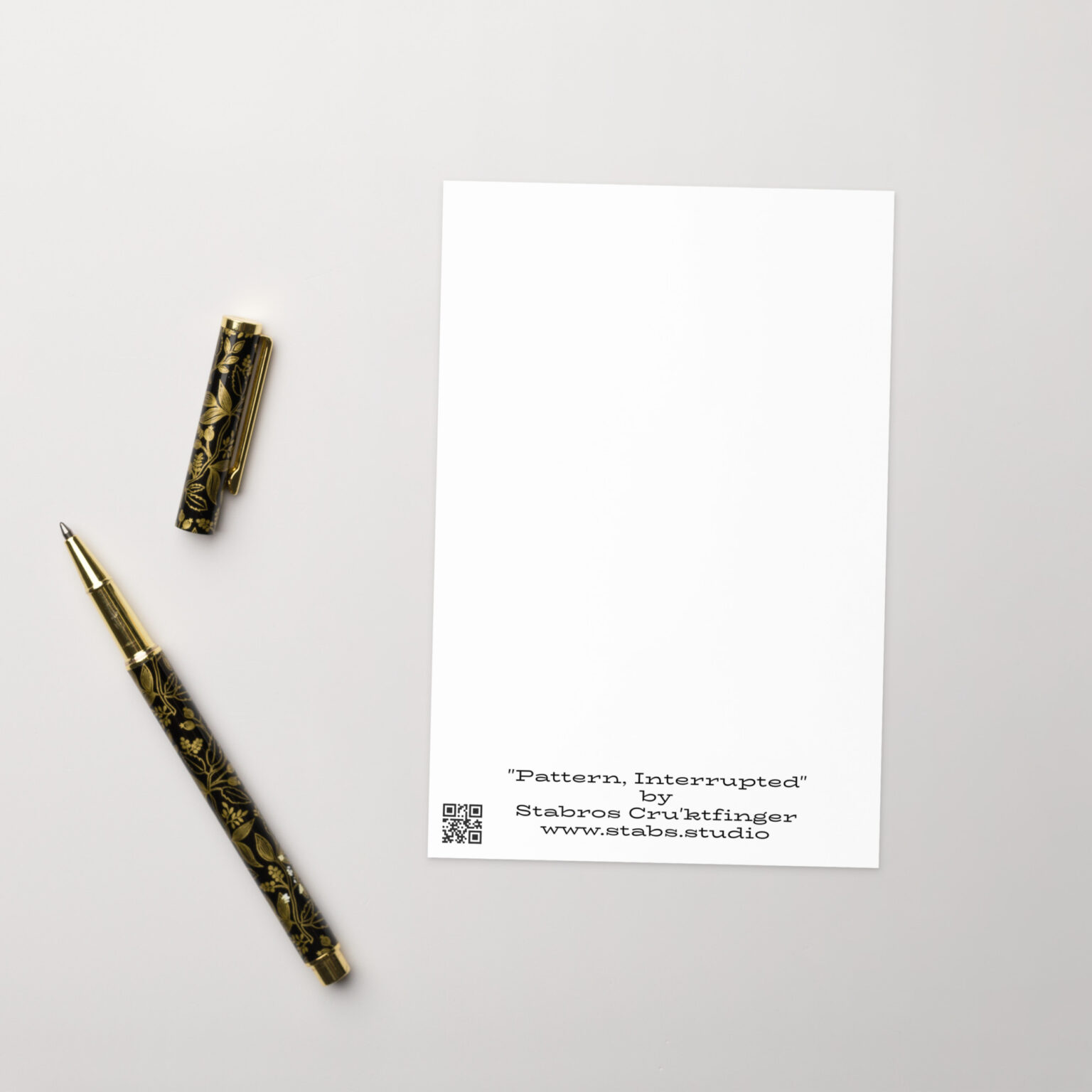 "Pattern, Interrupted" Greeting card (blank) - Image 3