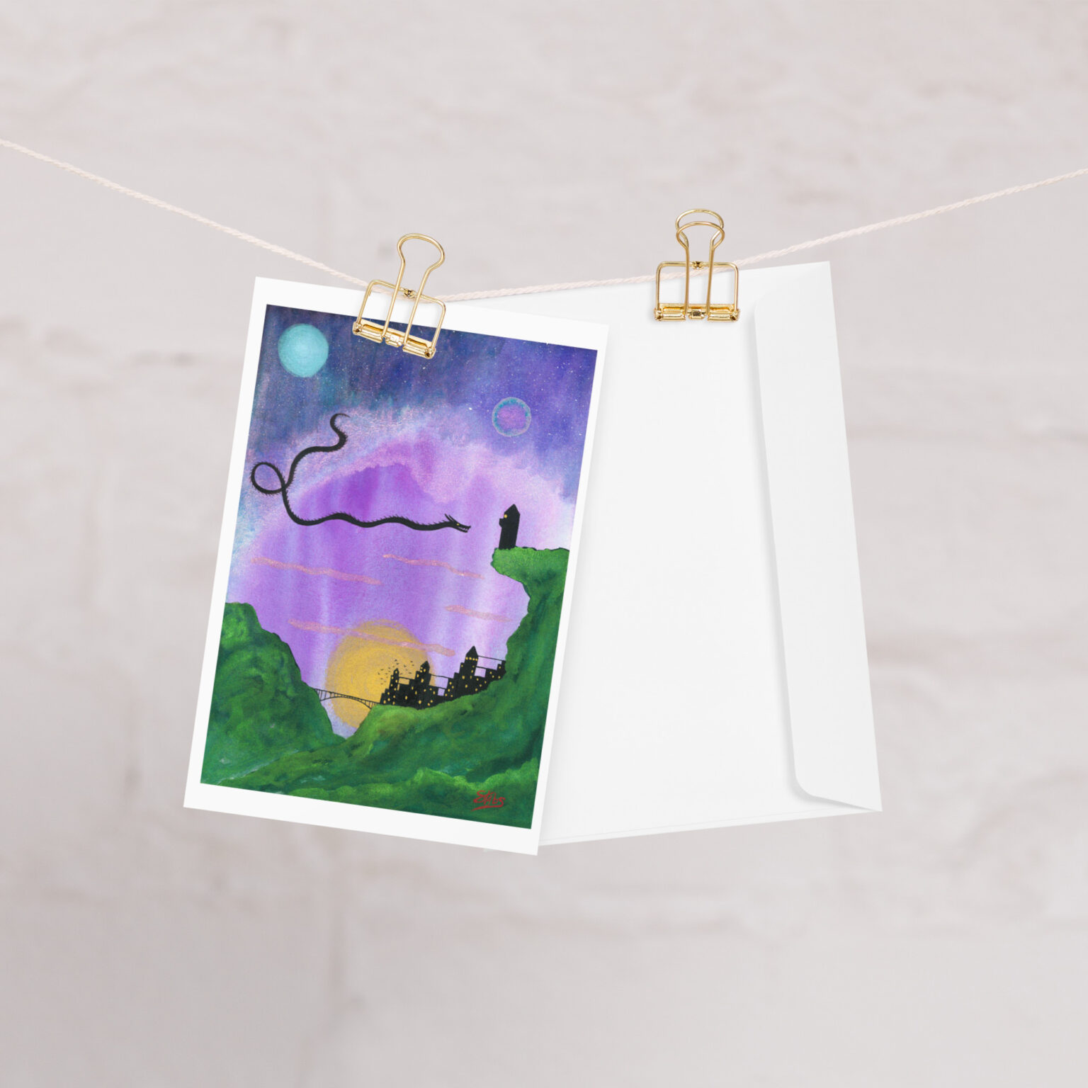 "Wyrm" greeting card (blank) - Image 2