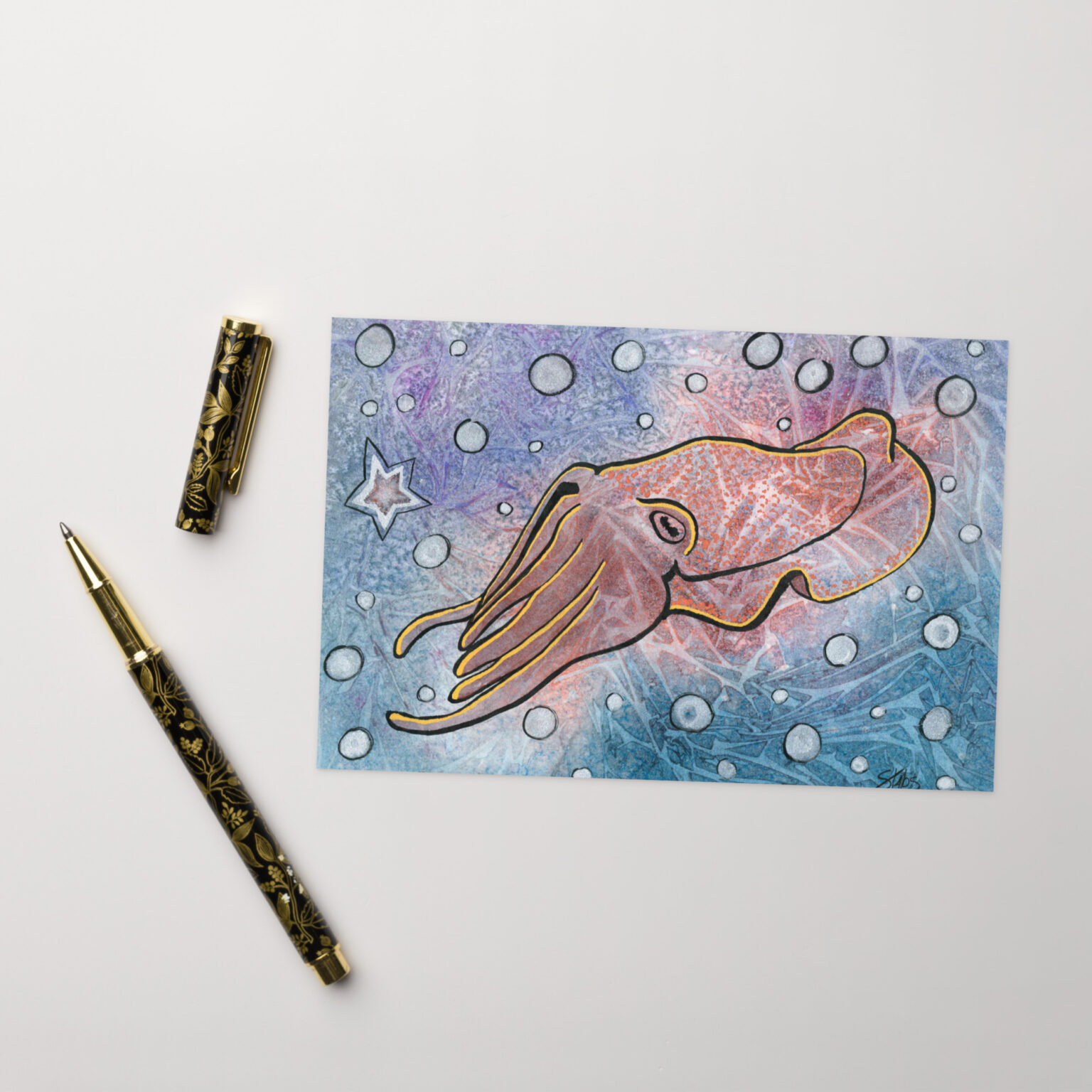 "Wanna Cuttle?" greeting card (blank) - Image 2