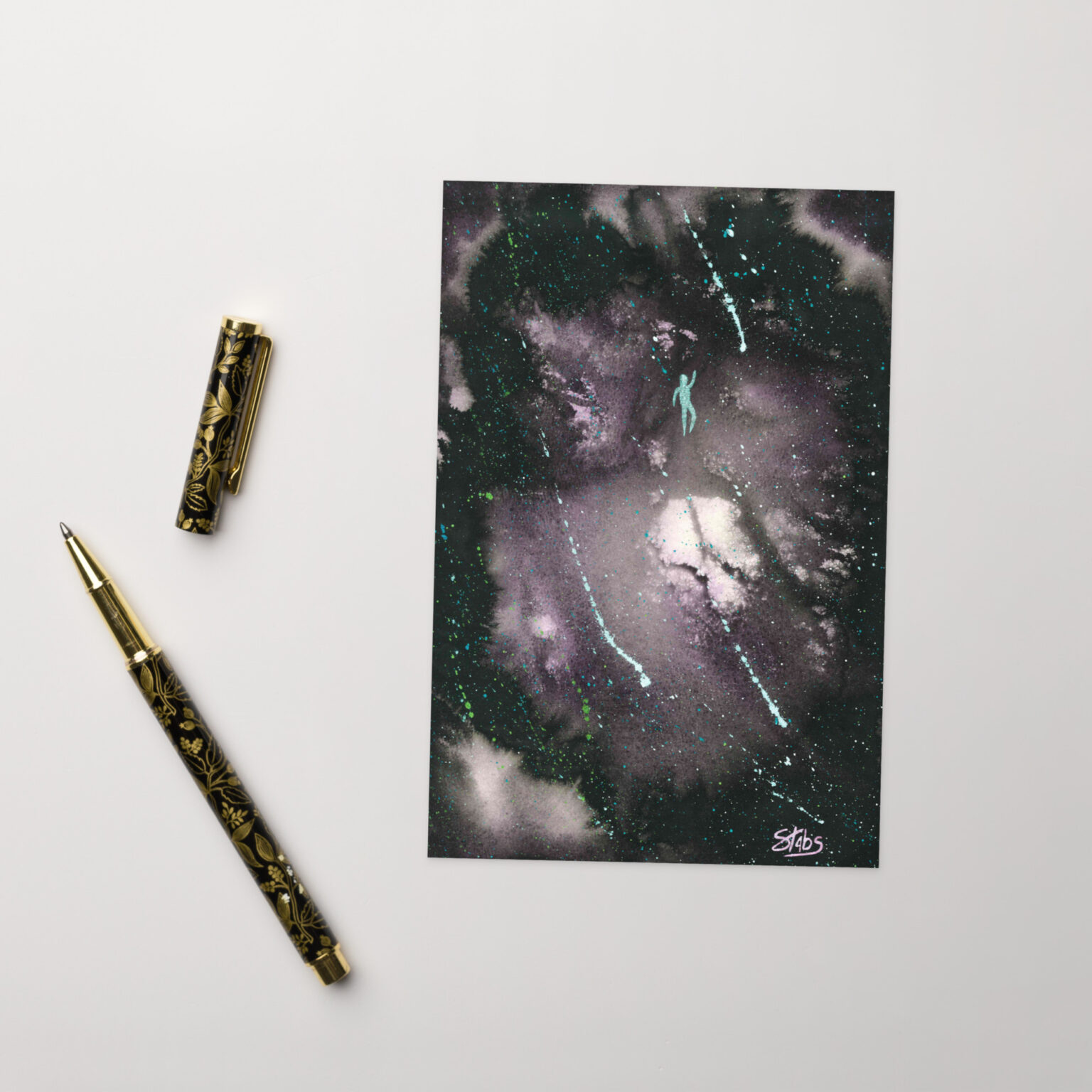 "Lost Among Stars" Greeting card (blank) - Image 2