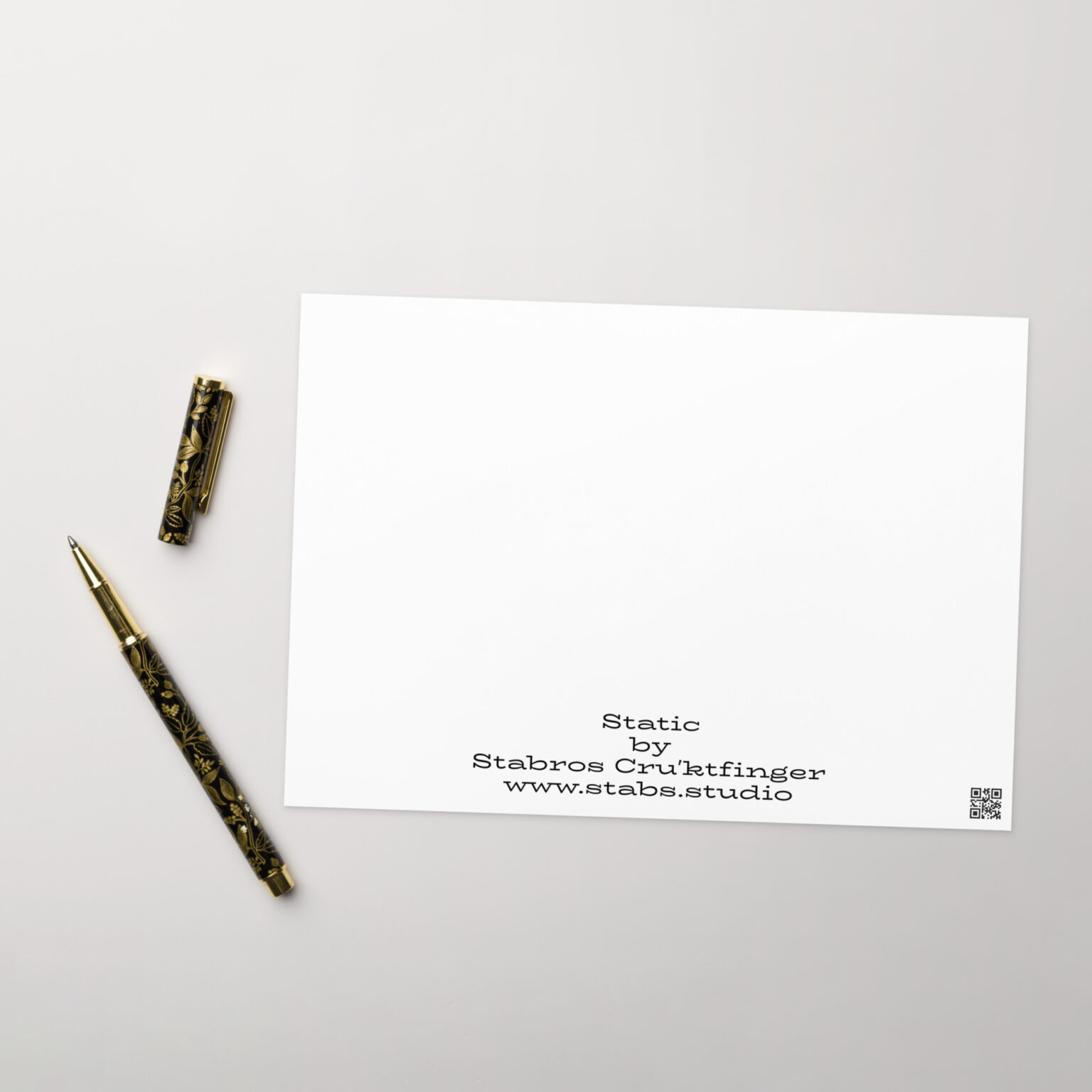"Static" greeting card (blank) - Image 4