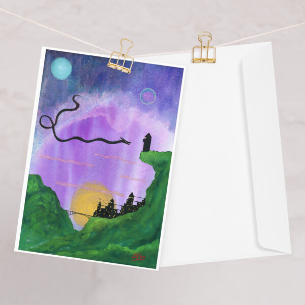 "Wyrm" greeting card (blank)