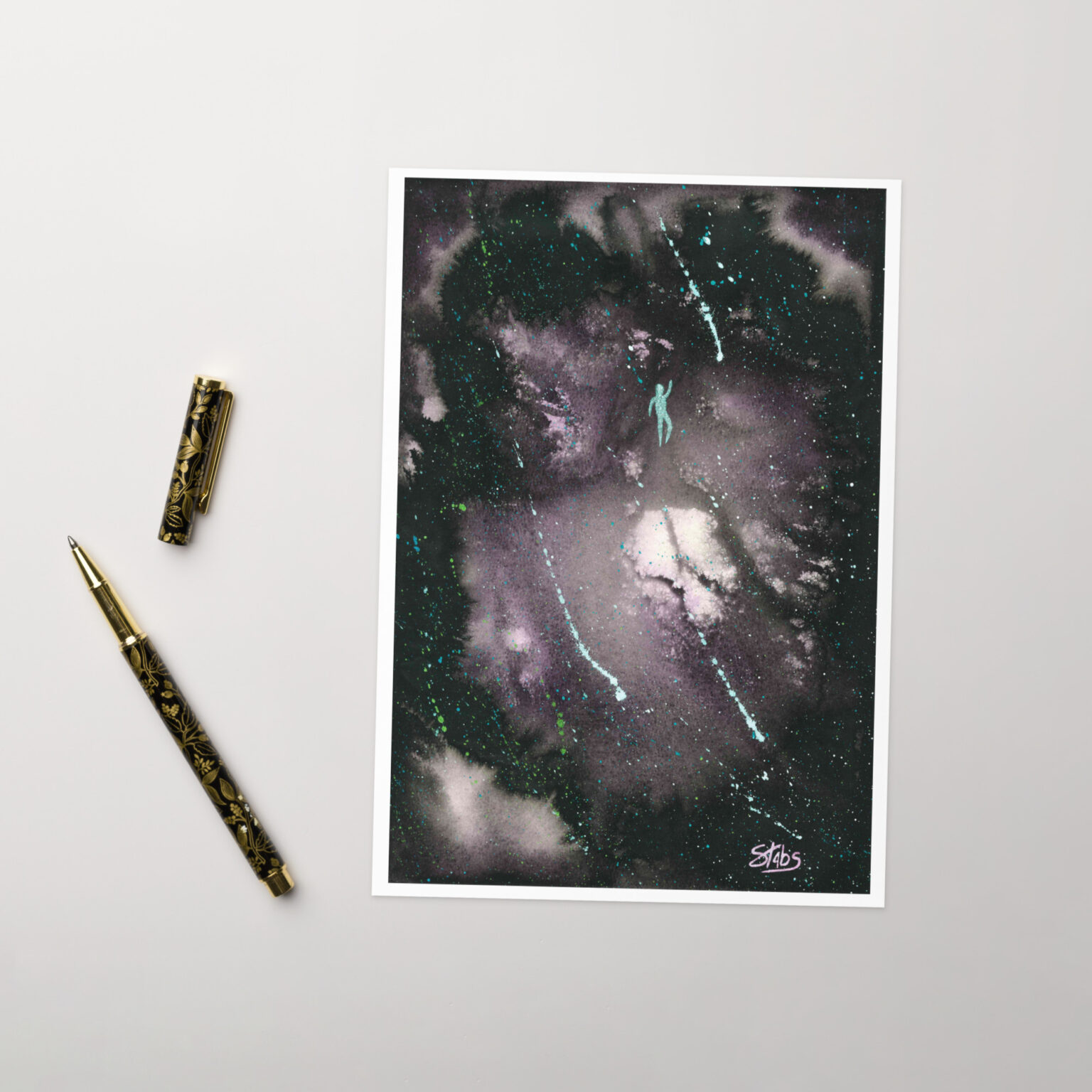"Lost Among Stars" Greeting card (blank) - Image 4