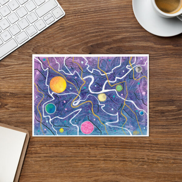 "Trade Routes" Greeting card (blank)