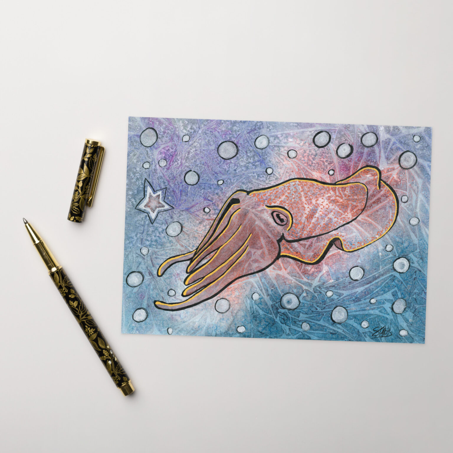 "Wanna Cuttle?" greeting card (blank) - Image 5