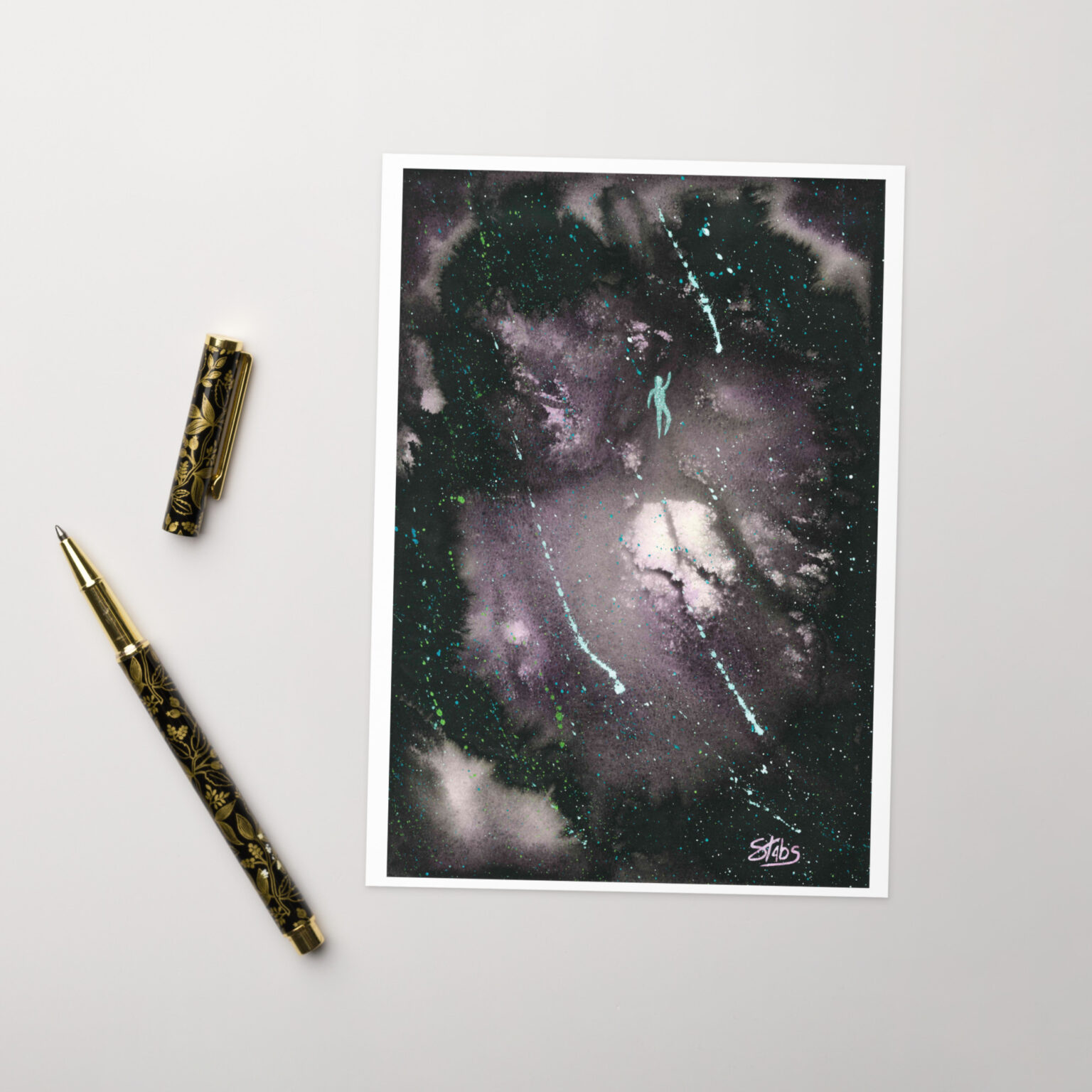 "Lost Among Stars" Greeting card (blank)