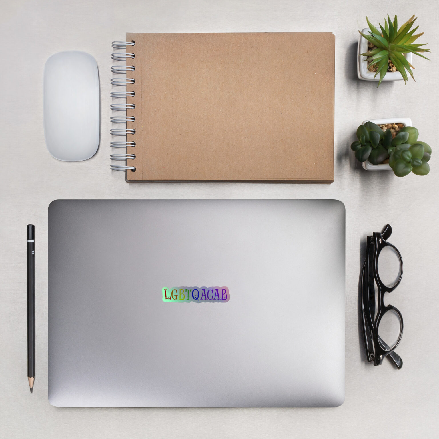 "LGBTQACAB" holographic sticker - Image 3