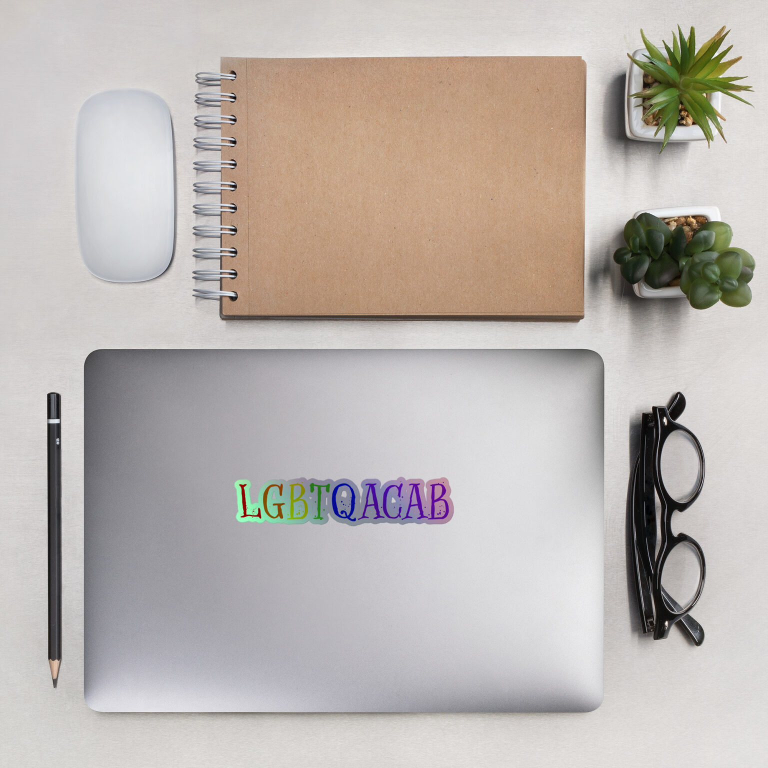 "LGBTQACAB" holographic sticker - Image 6