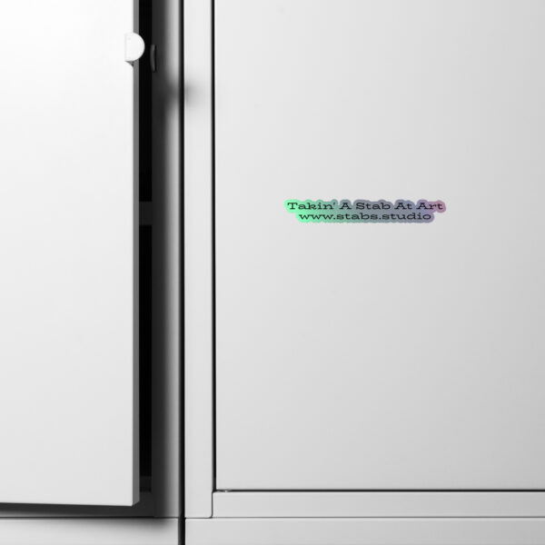 "Takin' A Stab At Art" Holographic stickers