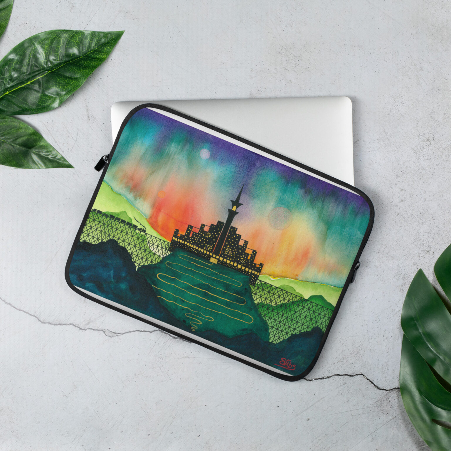 "Castle Peak Express" Laptop Sleeve - Image 2