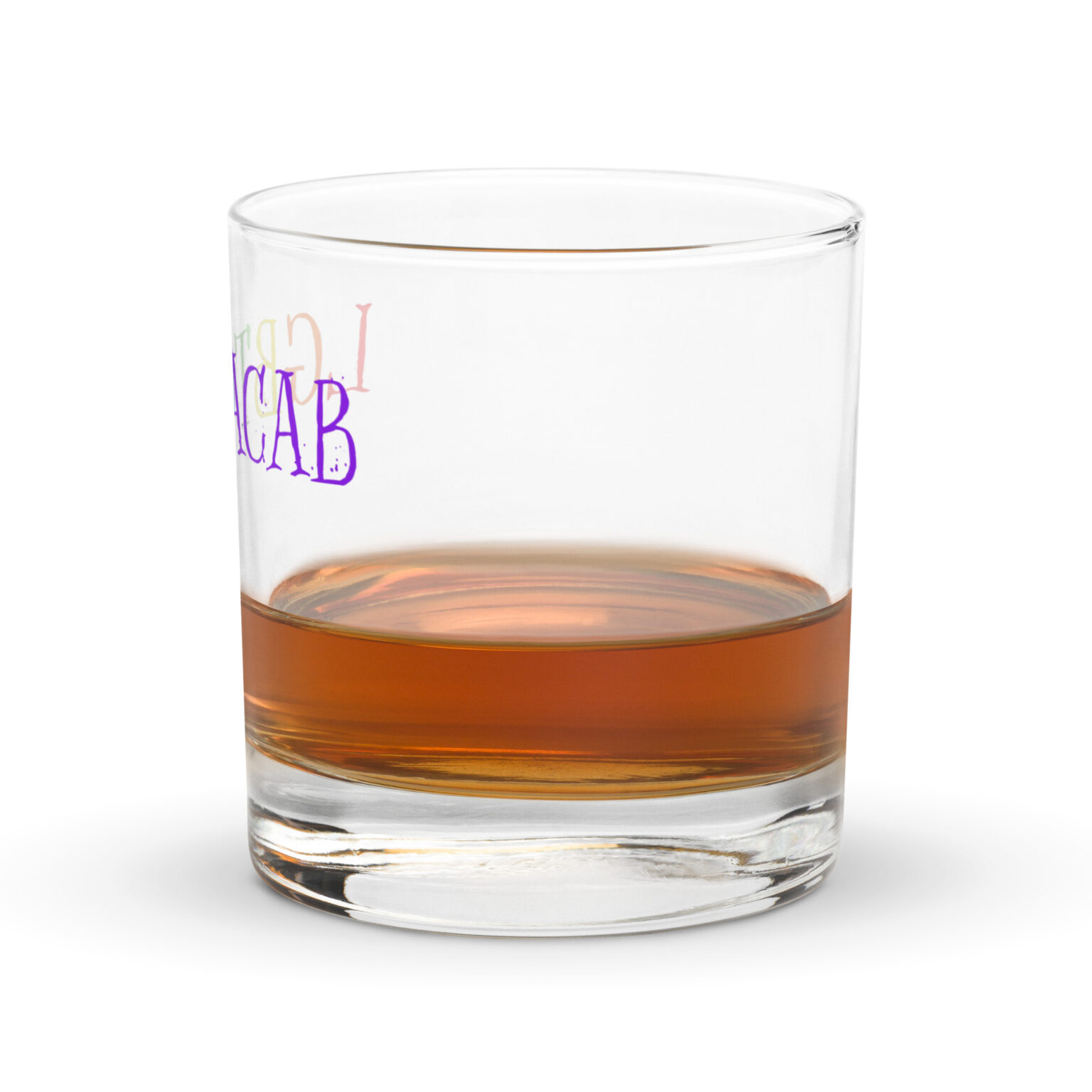 "LGBTQACAB" rocks glass - Image 3