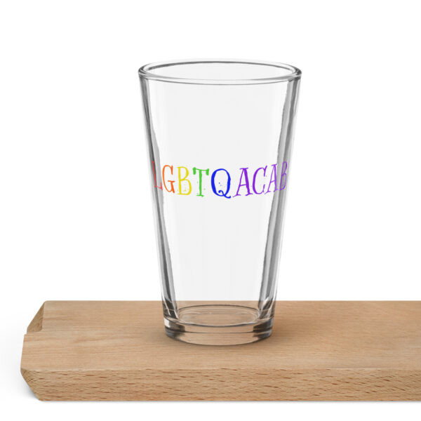 "LGBTQACAB" Shaker pint glass