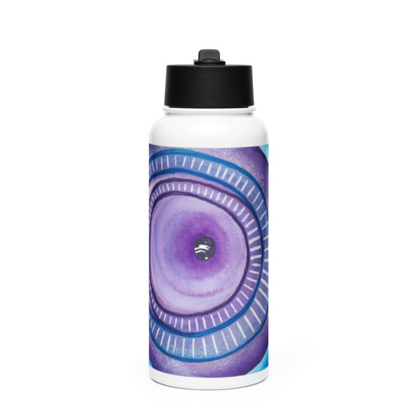 "Ceaseless Watcher" Stainless steel water bottle with a straw lid
