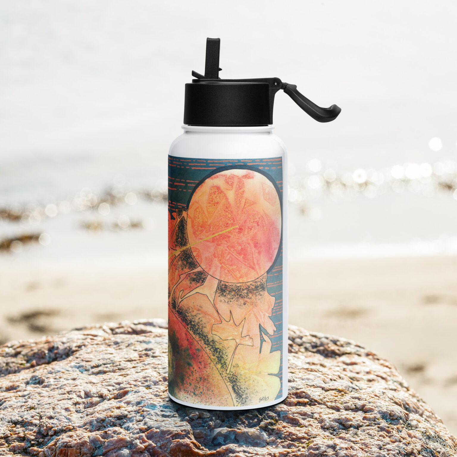 "Approach Vector" stainless steel water bottle with a straw lid - Image 3