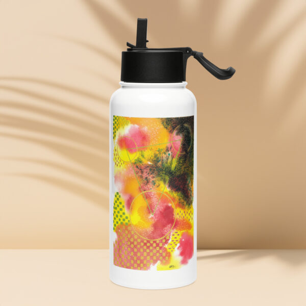 "Containment Breach" Stainless steel water bottle with a straw lid