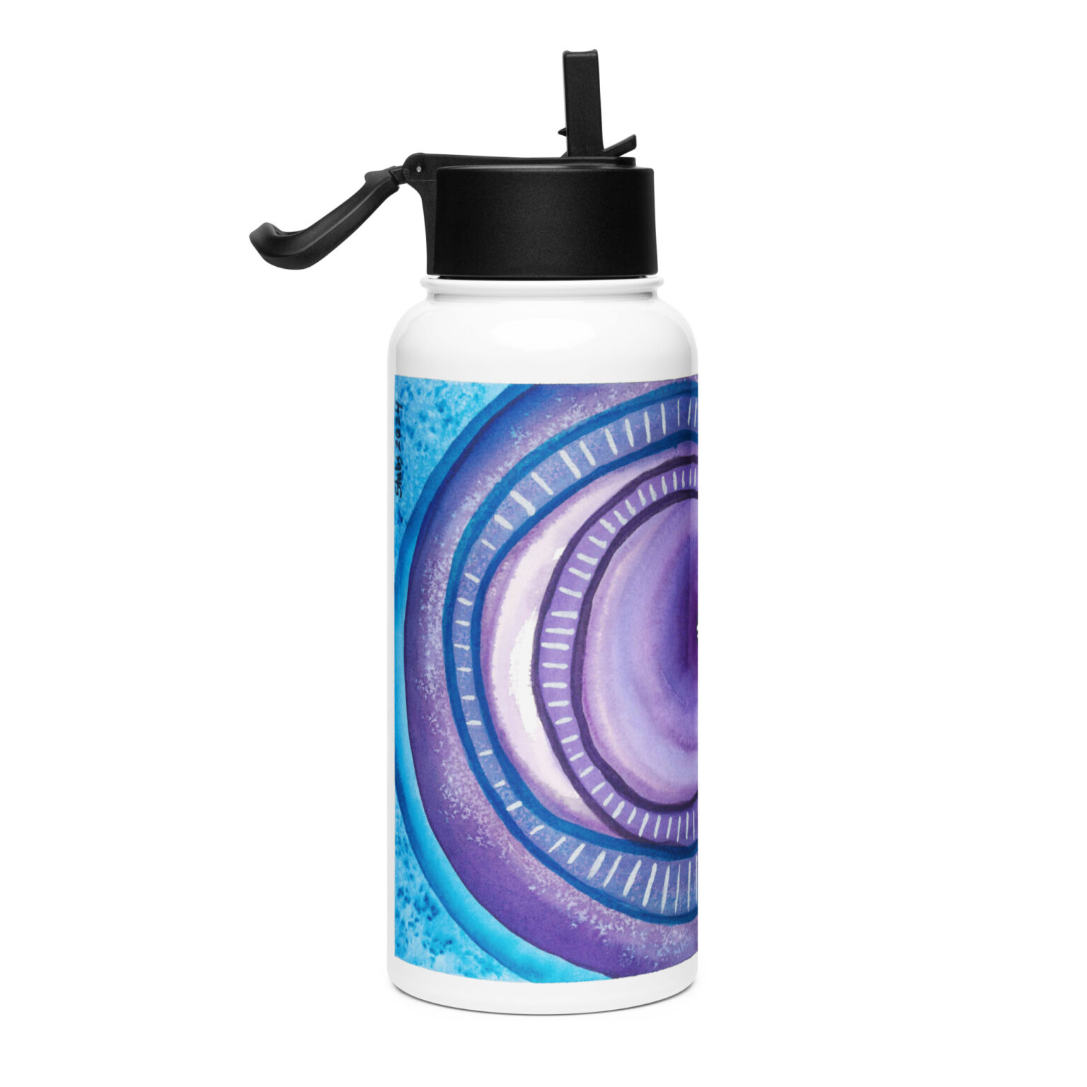 "Ceaseless Watcher" Stainless steel water bottle with a straw lid - Image 4