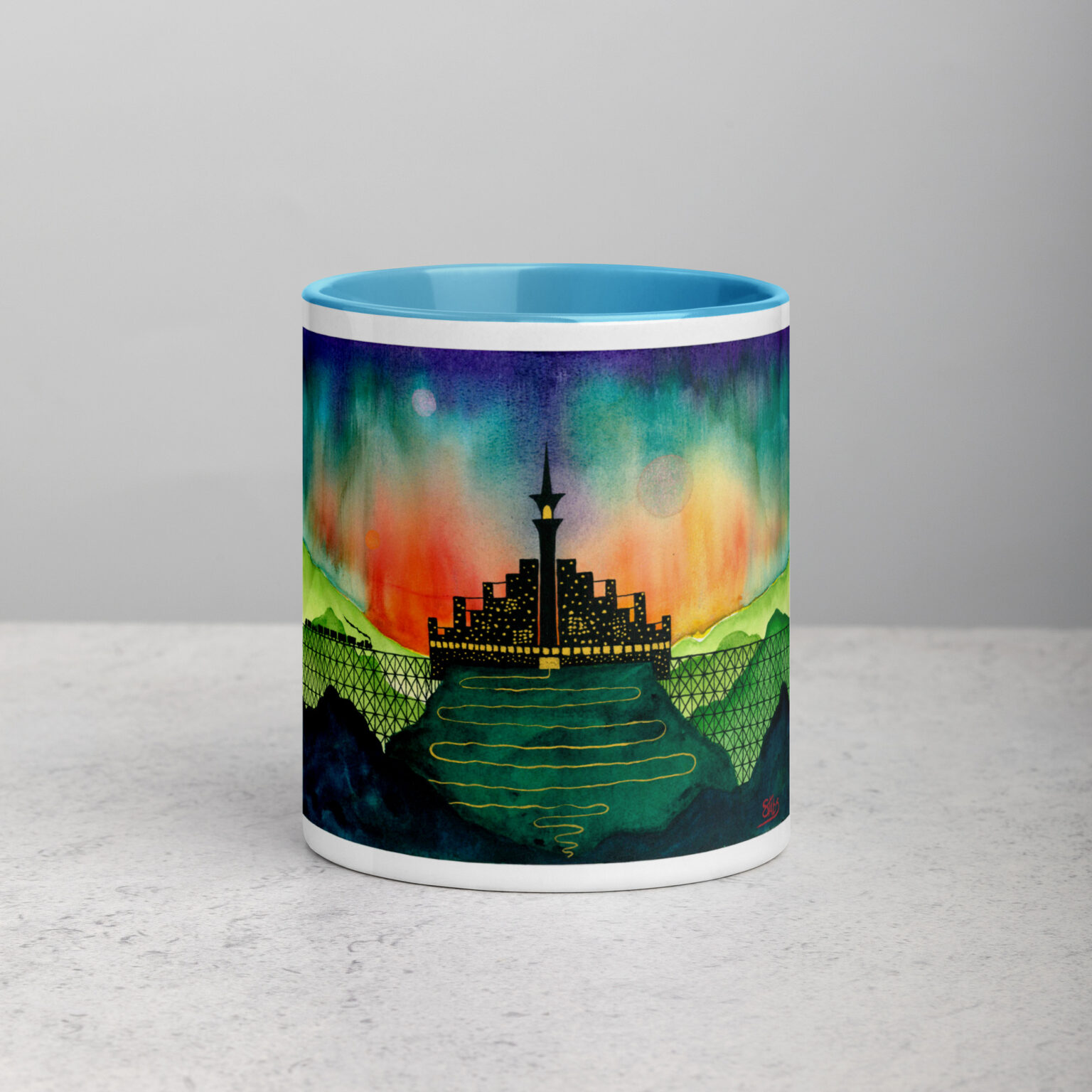 "Castle Peak Express" mug with color inside - Image 19