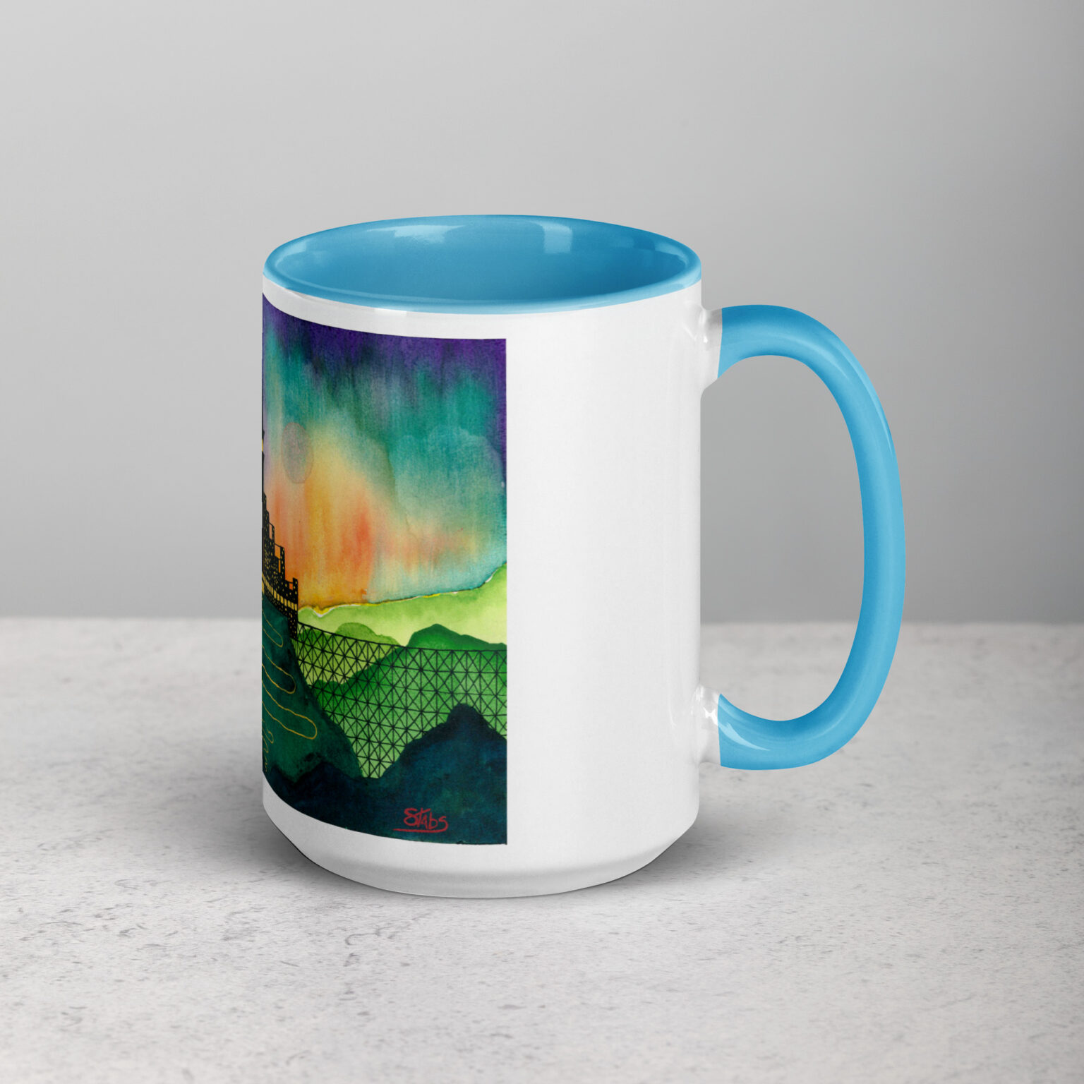 "Castle Peak Express" mug with color inside - Image 24