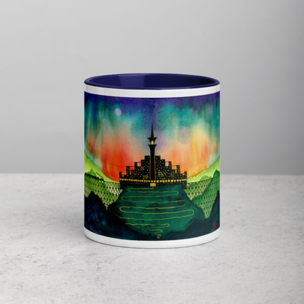 "Castle Peak Express" mug with color inside