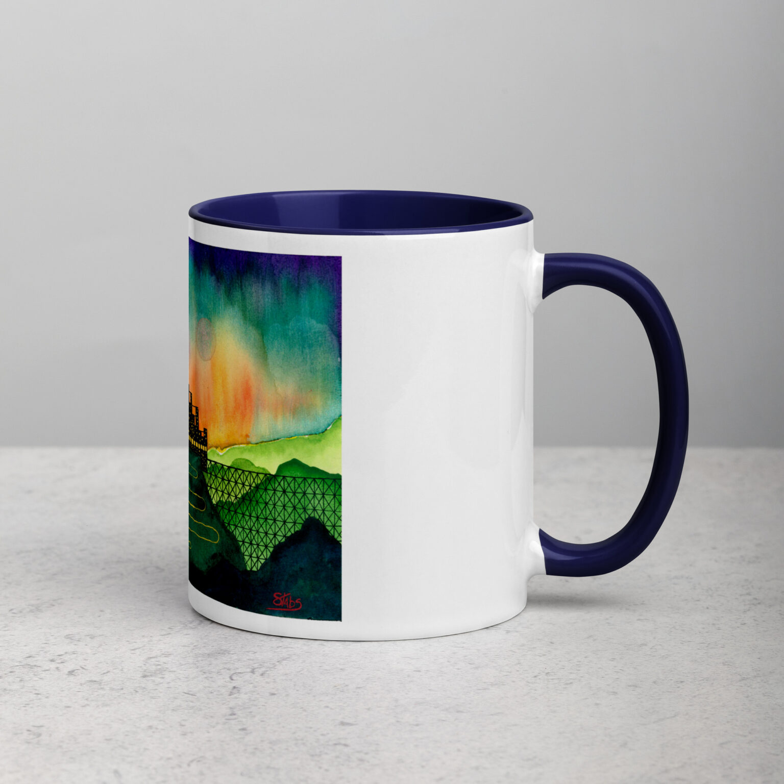 "Castle Peak Express" mug with color inside - Image 3