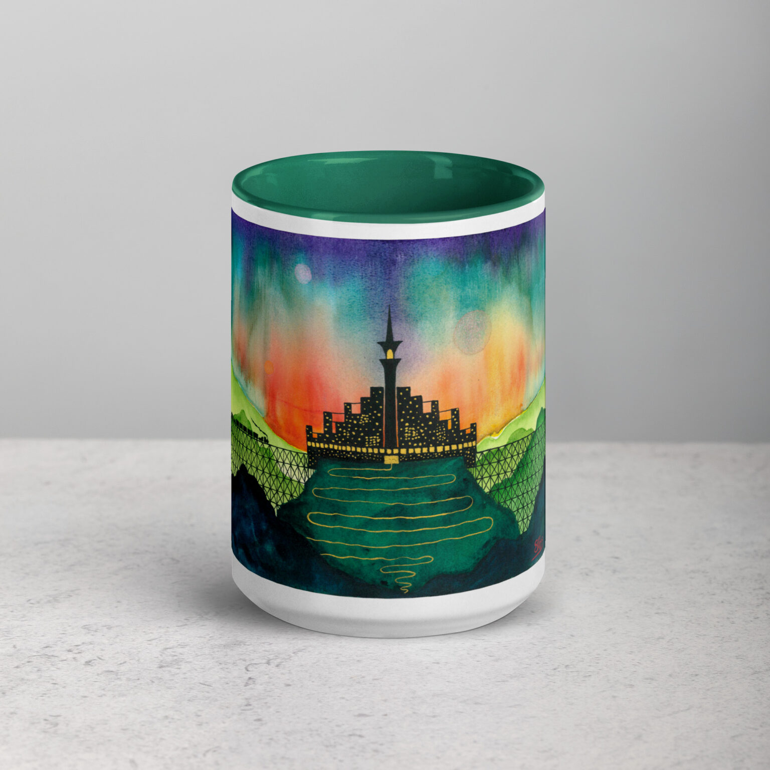 "Castle Peak Express" mug with color inside - Image 13