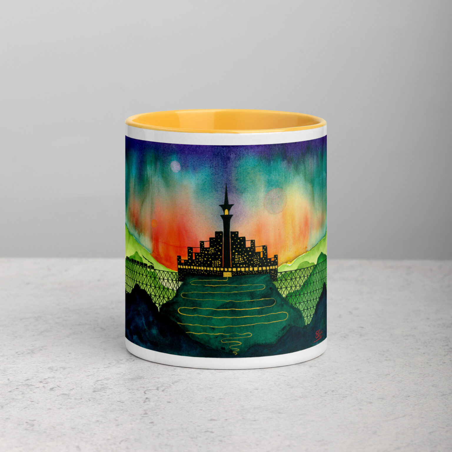 "Castle Peak Express" mug with color inside - Image 28