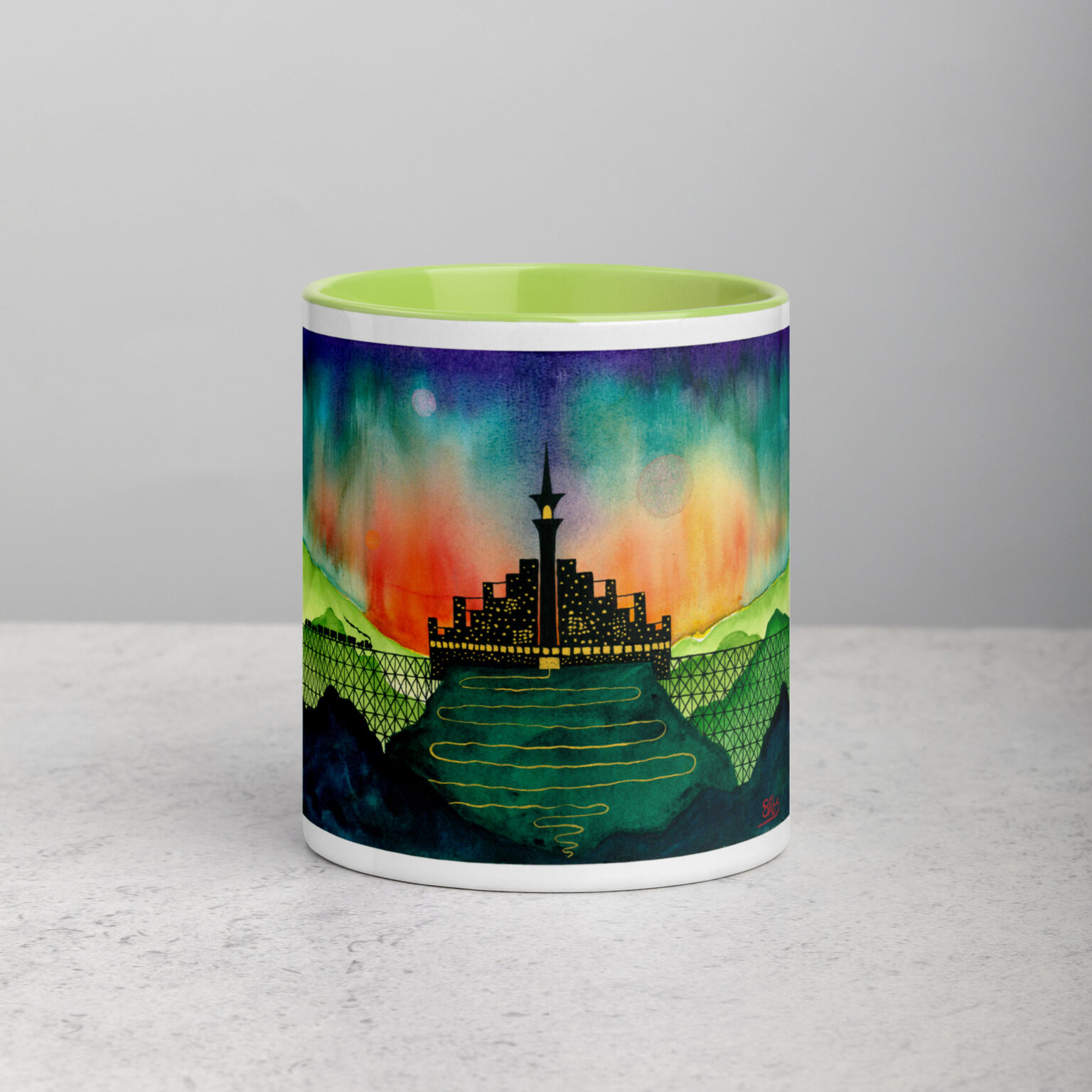 "Castle Peak Express" mug with color inside - Image 31