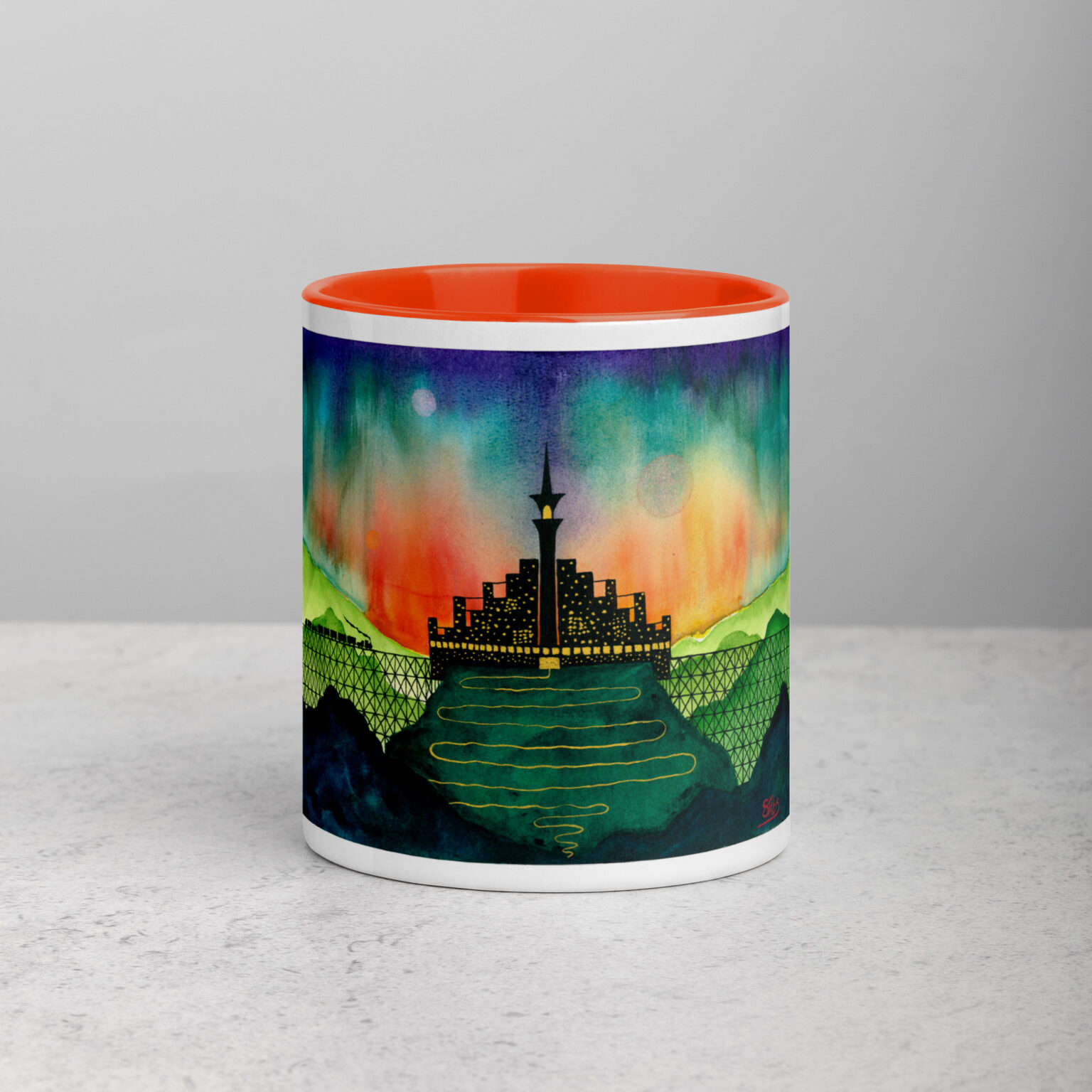 "Castle Peak Express" mug with color inside - Image 16