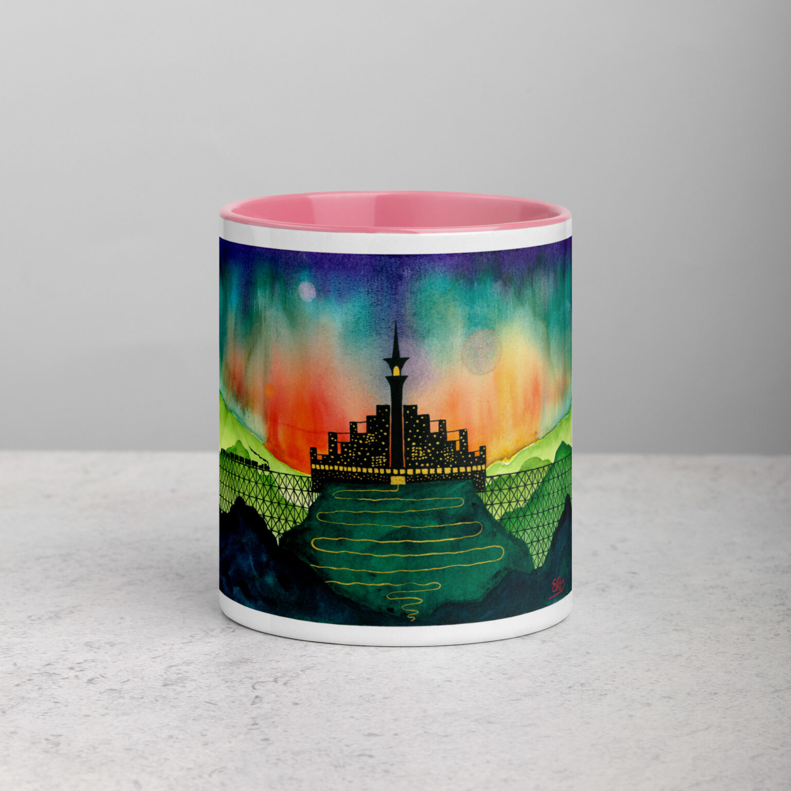 "Castle Peak Express" mug with color inside - Image 25