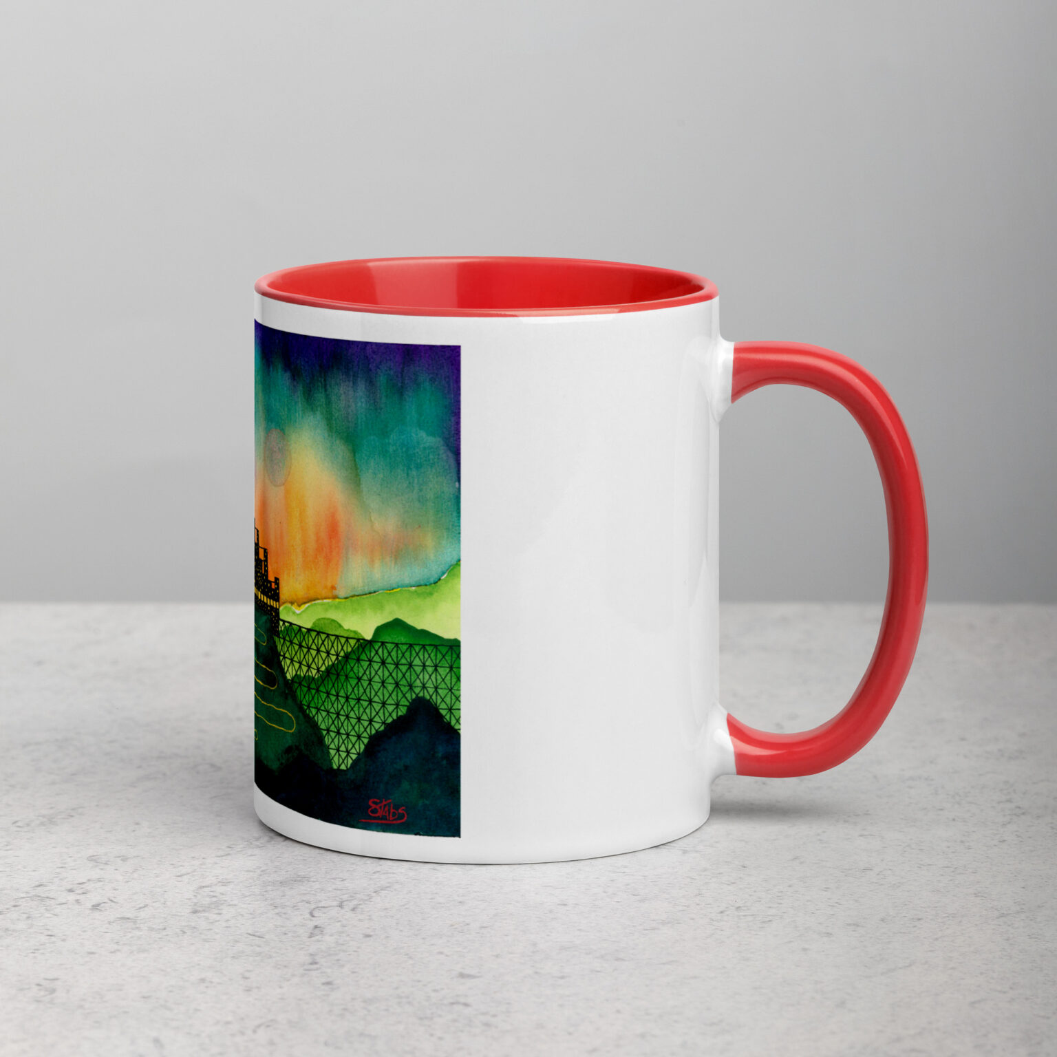 "Castle Peak Express" mug with color inside - Image 6