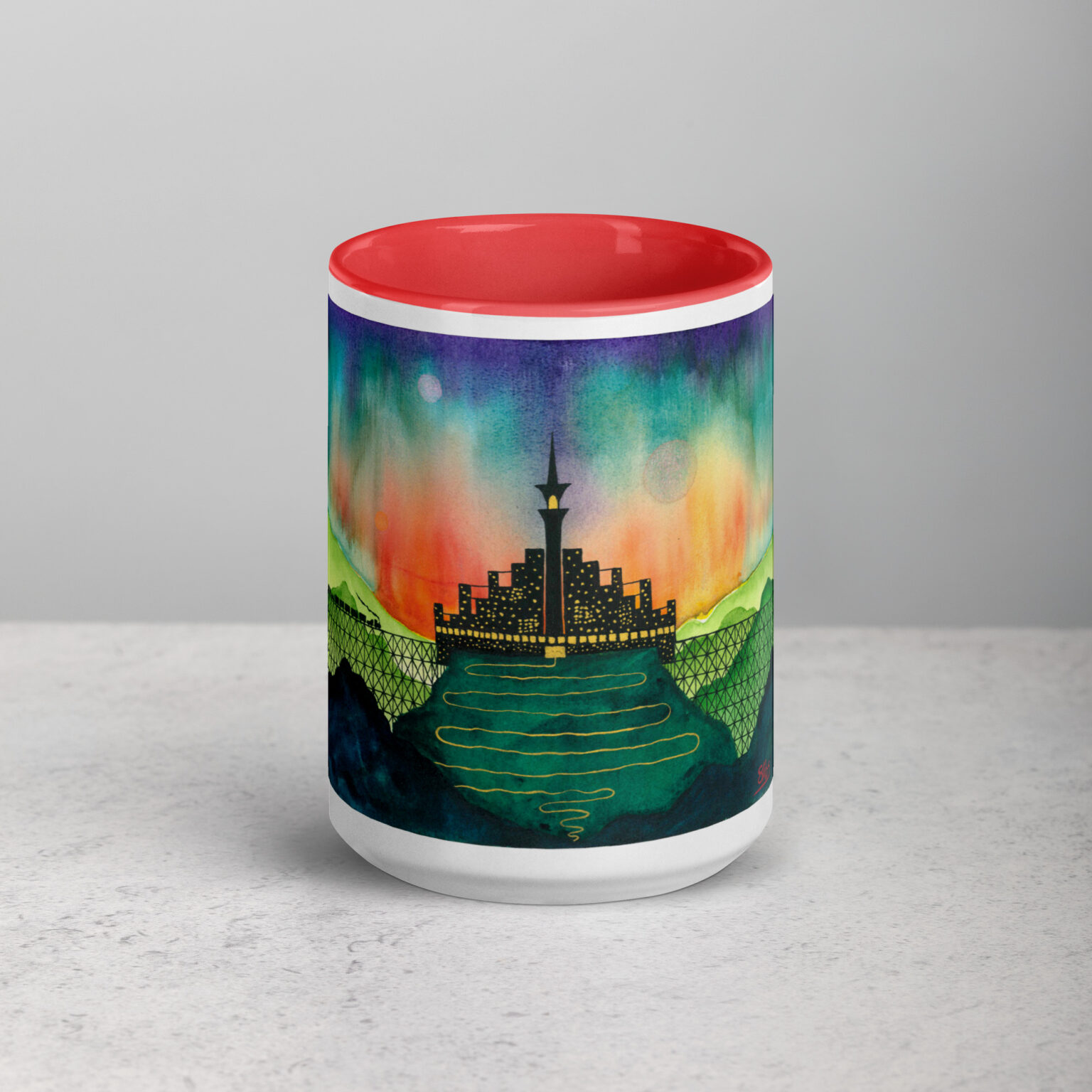 "Castle Peak Express" mug with color inside - Image 7