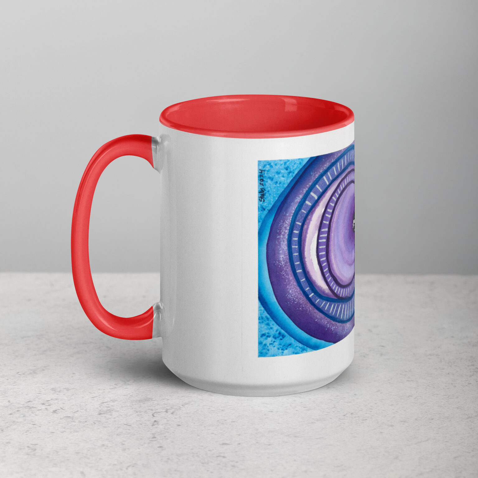 "Ceaseless Watcher" Mug with Color Inside - Image 15