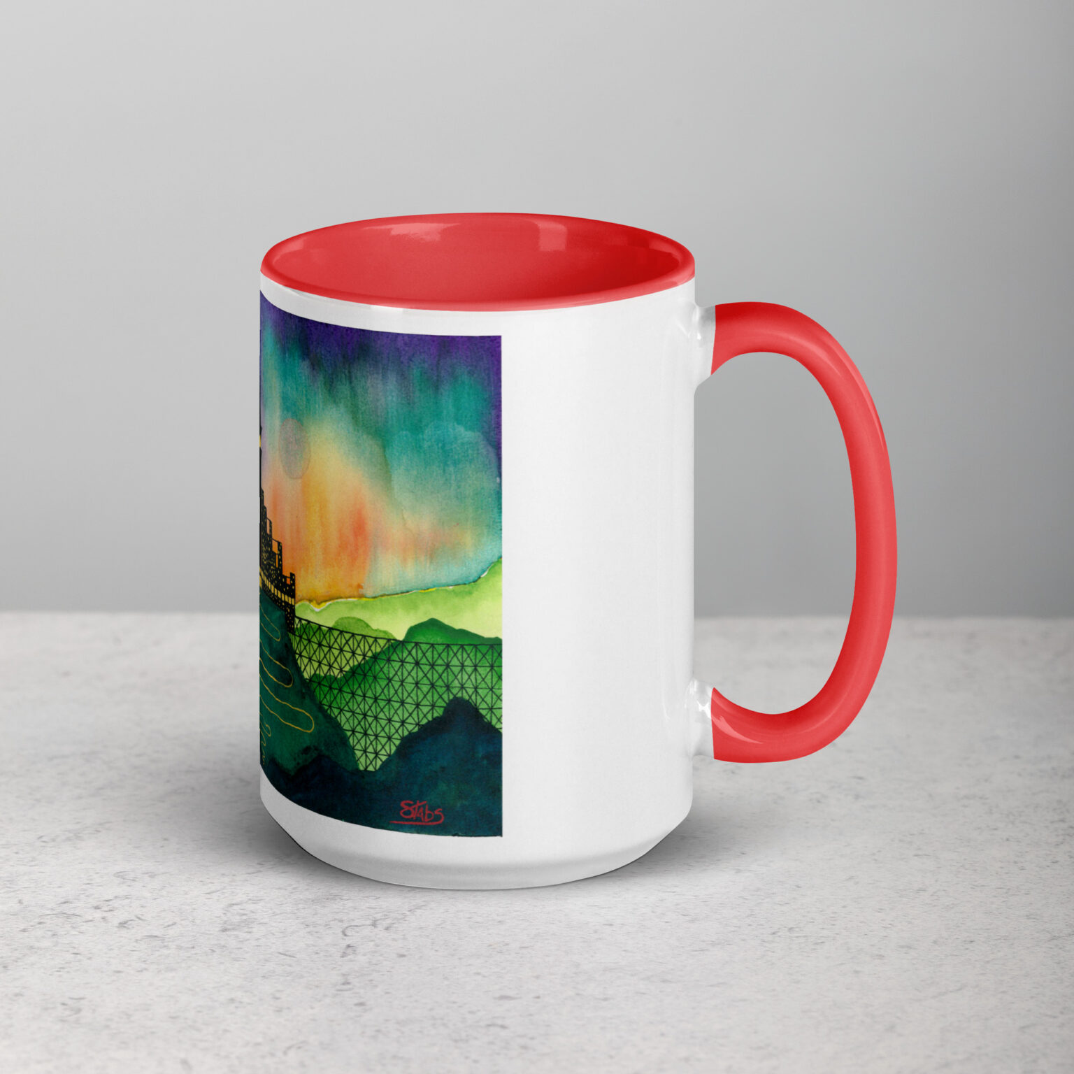 "Castle Peak Express" mug with color inside - Image 9