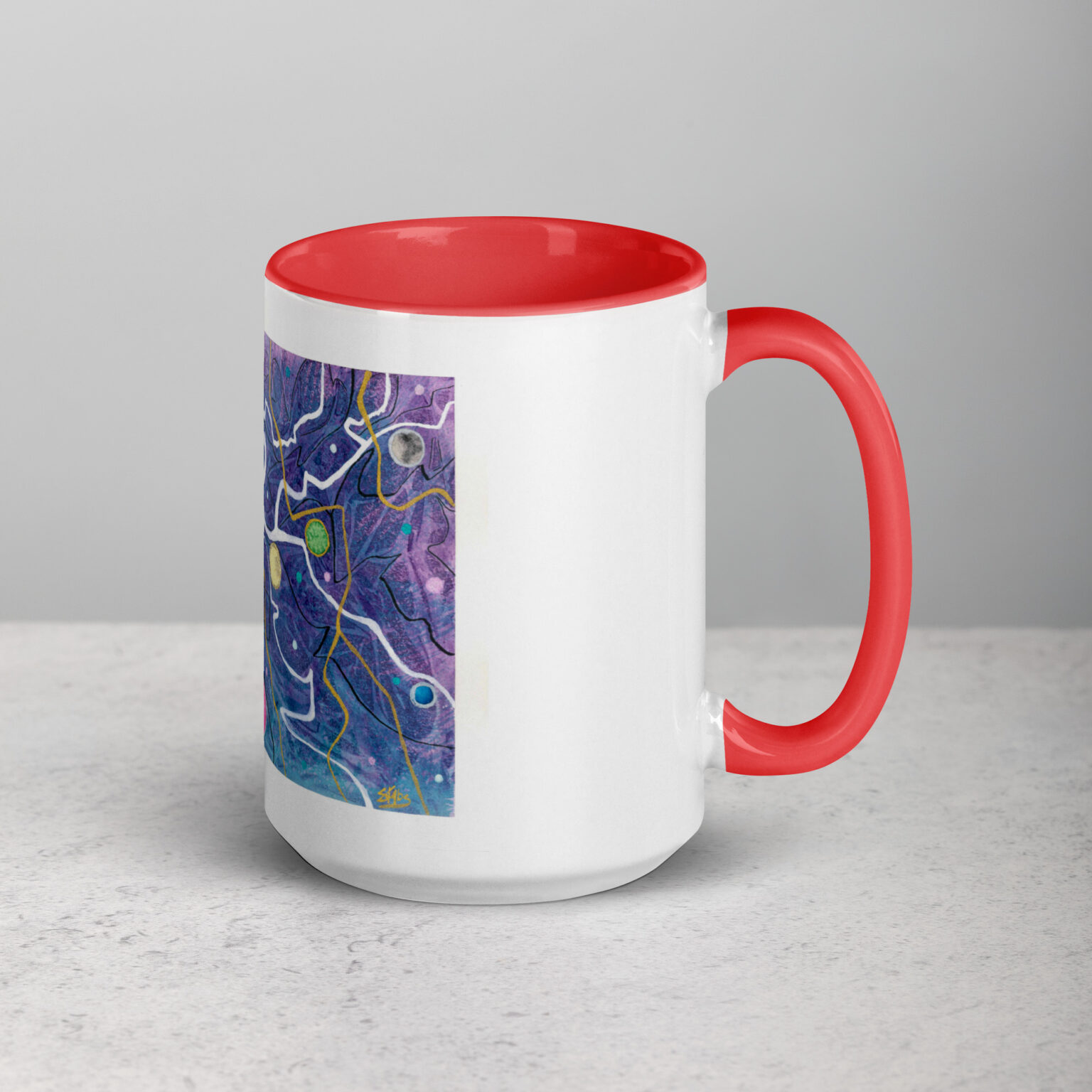 "Trade Routes" mug with color inside - Image 15