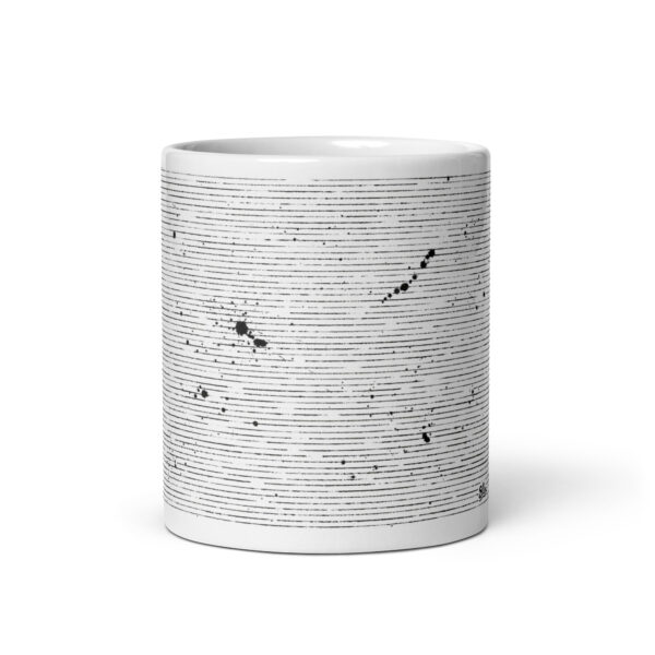 "Static" white glossy mug