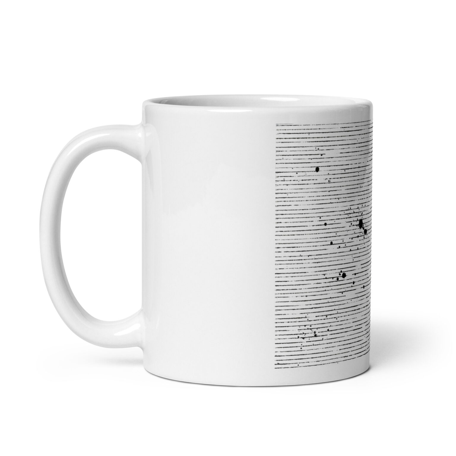 "Static" white glossy mug - Image 3