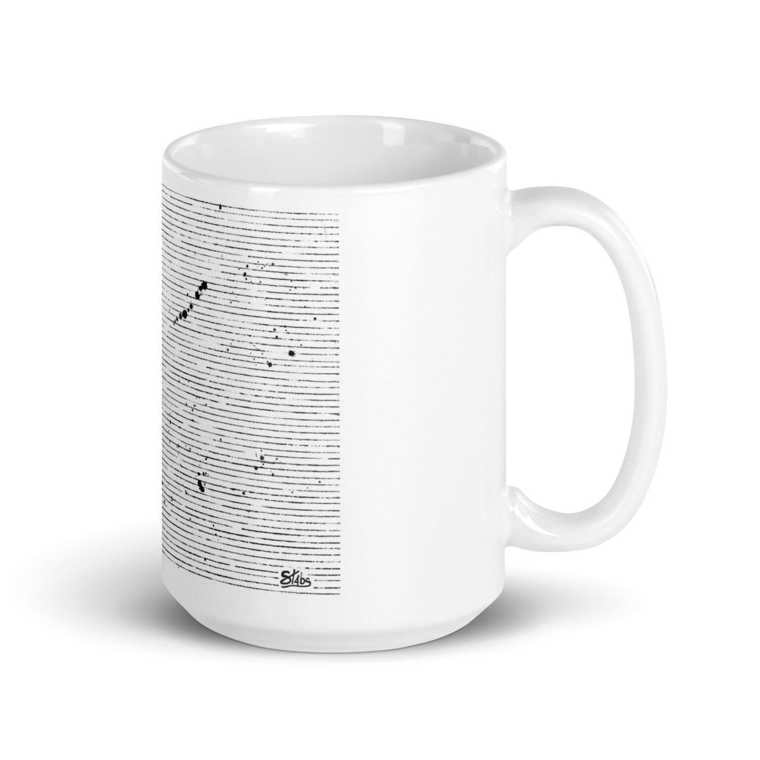 "Static" white glossy mug - Image 4