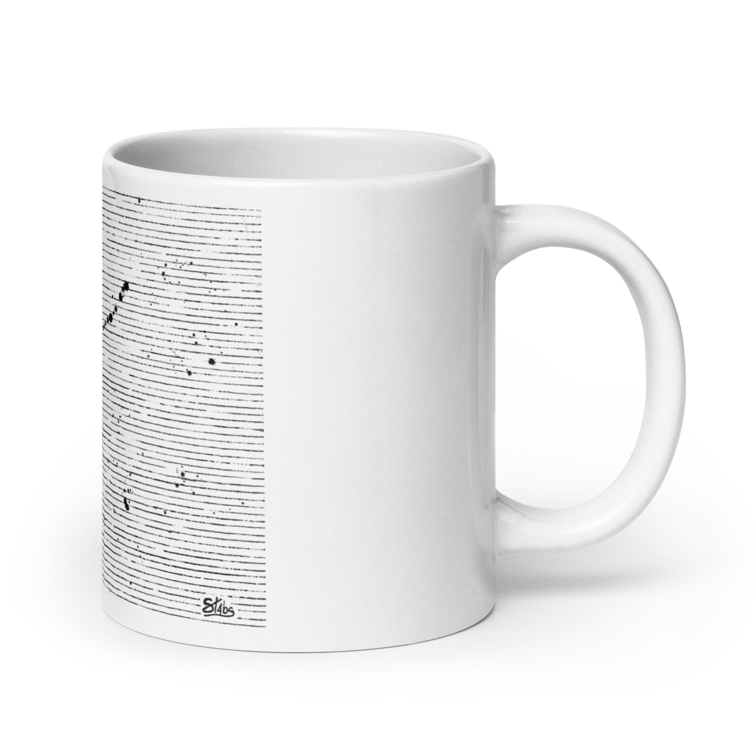 "Static" white glossy mug - Image 7