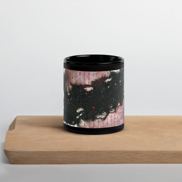"Forward View" Black Glossy Mug