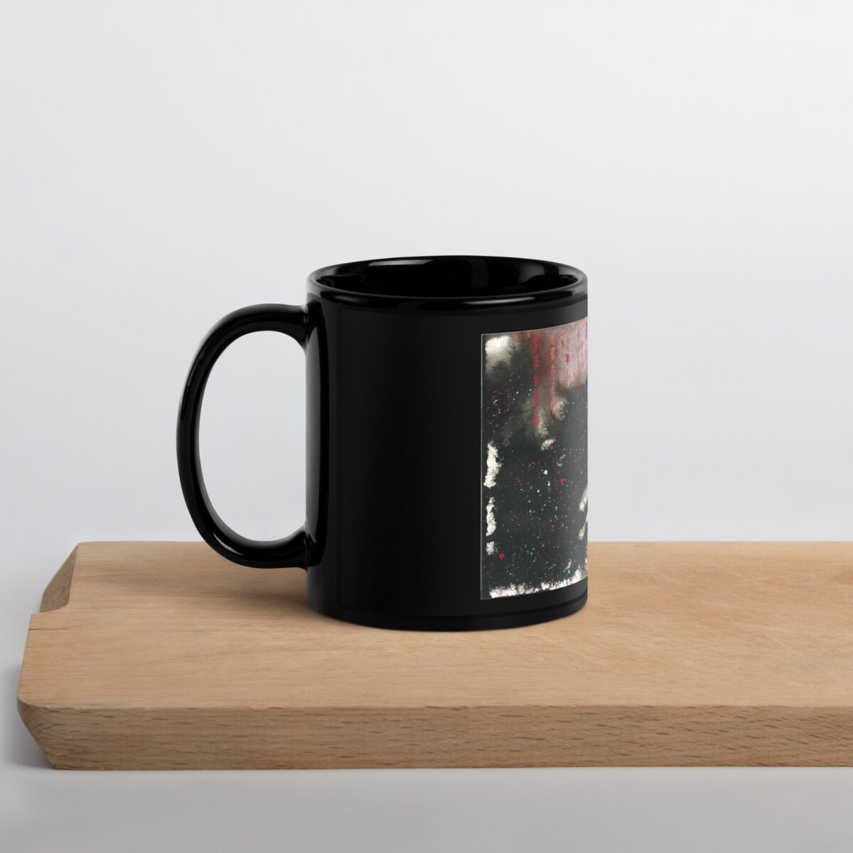 "Forward View" Black Glossy Mug - Image 2
