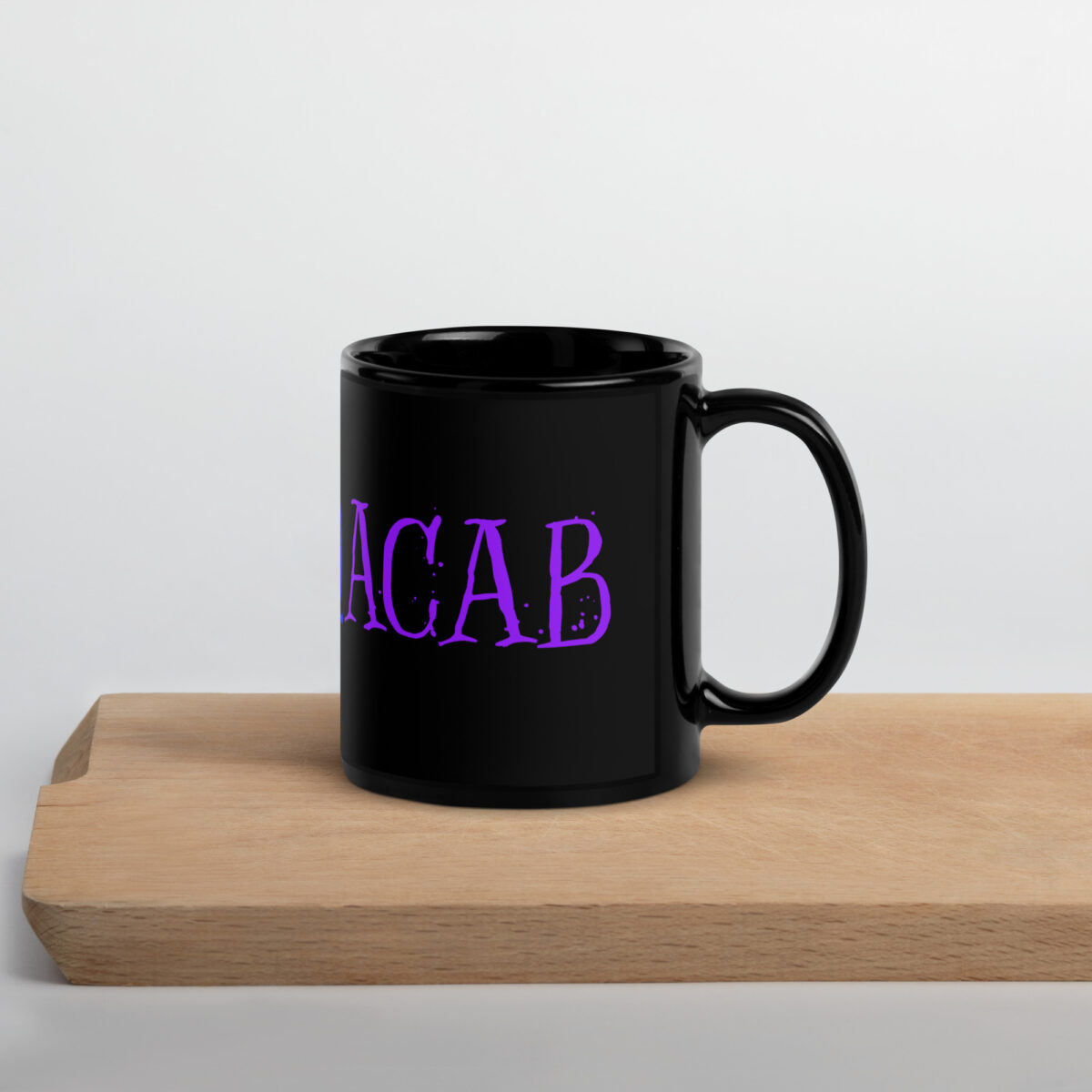 "LGBTQACAB" Black Glossy Mug - Image 4