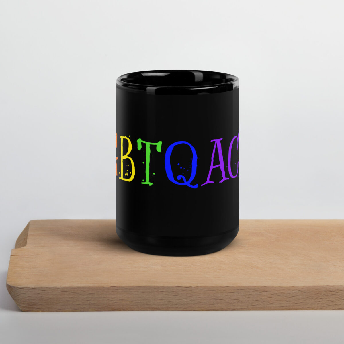 "LGBTQACAB" Black Glossy Mug - Image 5