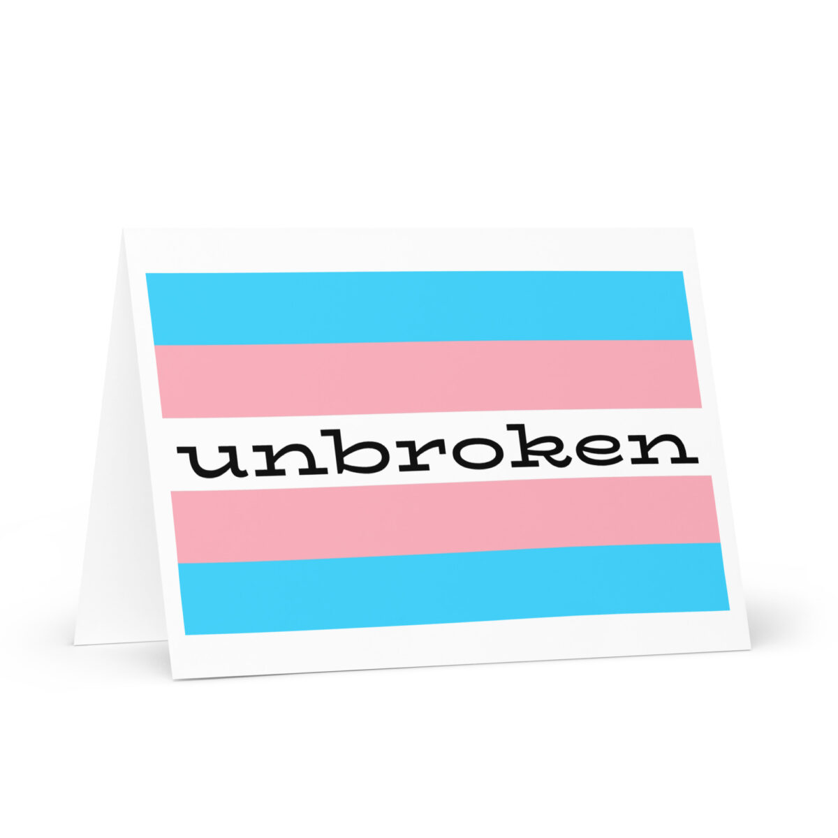 “unbroken”  Greeting card (blank)