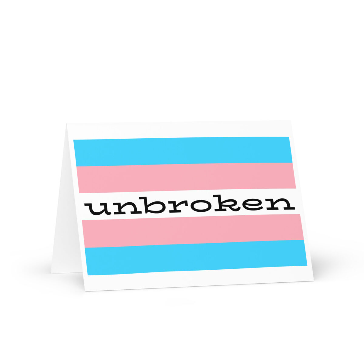 “unbroken”  Greeting card (blank) - Image 3