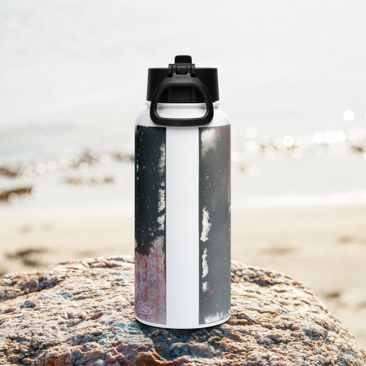 "Forward View" Stainless steel water bottle with a straw lid - Image 4