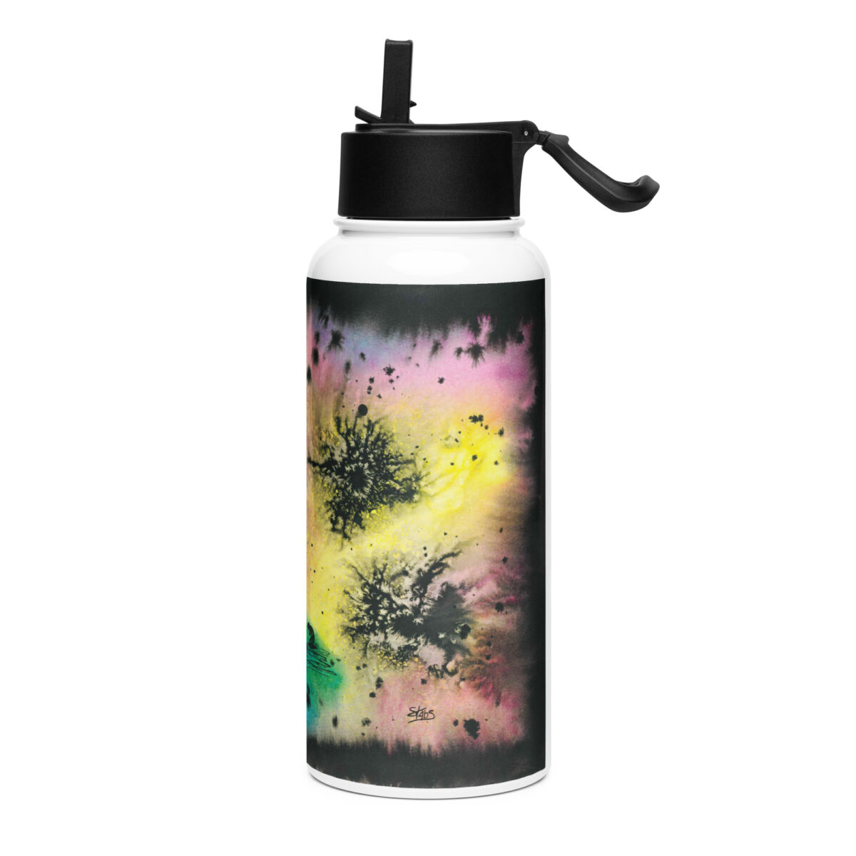 “Unbearable Blemishes on the Brightness of Being” Stainless steel water bottle with a straw lid - Image 3